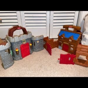Fisher price castle and western headquarters bundle